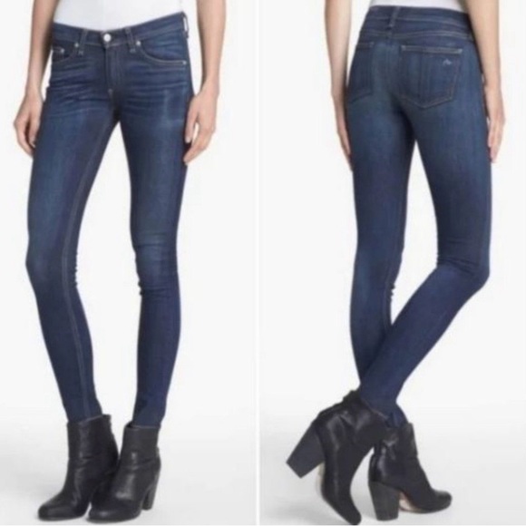 RAG & BONE Heritage High Rise Skinny Denim Jeans Size 25 - Picture 2 of 10